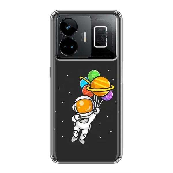 Чехол с рисунком «Космонавт с шариками» для Realme GT3