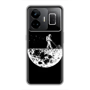Силиконовый Чехол с принтом "Космонавты" на Realme GT3 (Космонавт)