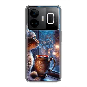 Чохли на Новий Рік Realme GT3 (Кіт новорічний)