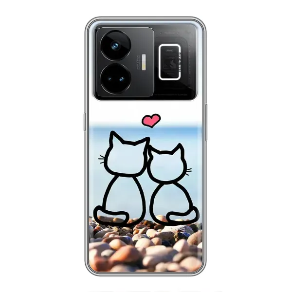 Чехол с рисунком «Котейки» для Realme GT3 Чехол с рисунком «Котейки» для Realme GT3