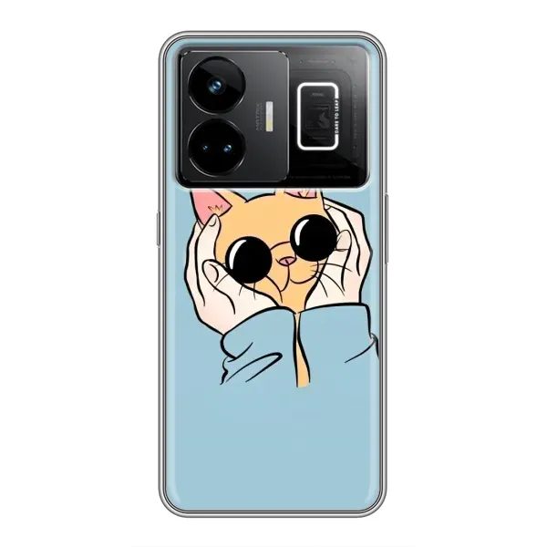 Чехол с рисунком «КОТИК в очках» для Realme GT3 Чехол с рисунком «КОТИК в очках» для Realme GT3