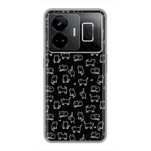 Чехол на тематику: Коты для Realme GT3 (Котики на черном)