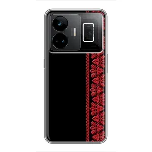 Силиконовый Чехол на Realme GT3 (Красная Вышиванка)