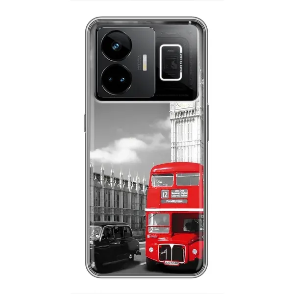 Чехол с рисунком «Красный автобус» для Realme GT3 Чехол с рисунком «Красный автобус» для Realme GT3