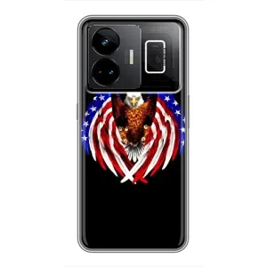Чехол Флаг USA для Realme GT3 (Крылья США)