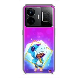 Чехол Бравл Старс для Realme GT3 (Леон в костюме Акулы)