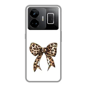 Чехол банты для Realme GT3 (Леопардовый принт)