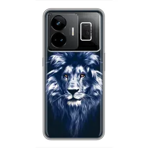 Чехол с картинкой на Realme GT3 (Лев - синий)
