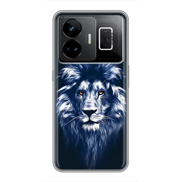 Чехол с рисунком «Лев - синий» для Realme GT3 Чехол с рисунком «Лев - синий» для Realme GT3