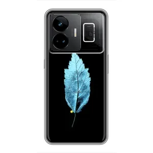 Чехол с картинками на черном фоне для Realme GT3 (Листочек)