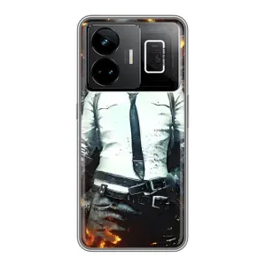 Силиконовый чехол с картинкой "Герой Pubg" на Realme GT3 (Man Пубг)
