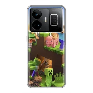 Чехлы для Realme GT3 (Персонажи Майн Крафт) (Майн-крафт)