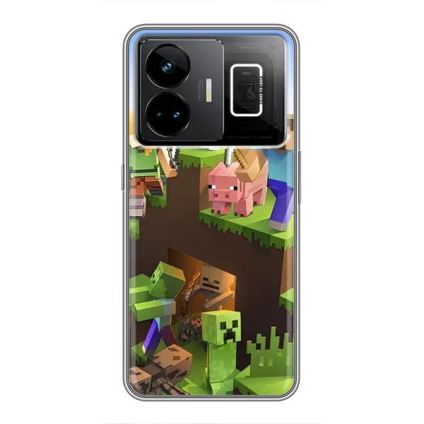 Чехол с рисунком «Майн-крафт» для Realme GT3