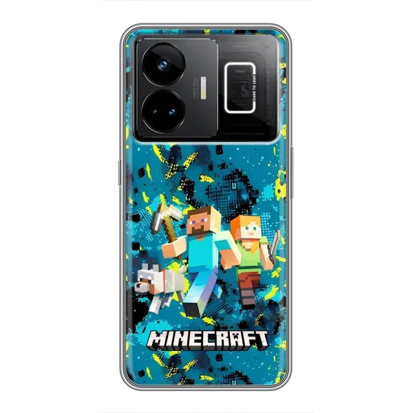 Чехол с рисунком «Майнкрафт» для Realme GT3