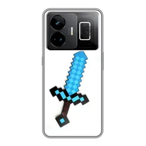 Чехлы для Realme GT3 (Персонажи Майн Крафт) (Меч)