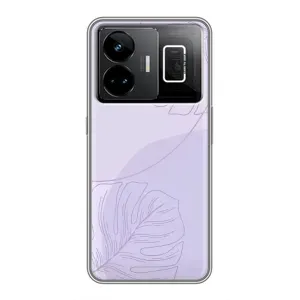 Чехол цветочный дизайн для Realme GT3 (Монстера фиолетовая)