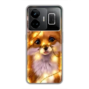 Чехол с Лисичкой для Realme GT3 (Новогодний лисенок)