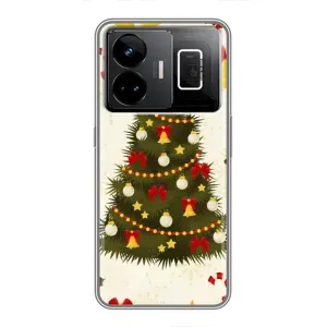 Чохол новорічна ялинка на Realme GT3 (Новорічний принт)