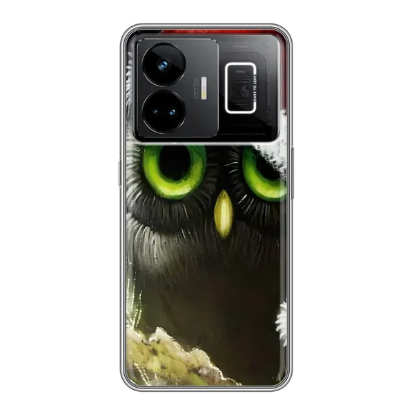 Чехол с рисунком «Новогодняя Сова» для Realme GT3 Чехол с рисунком «Новогодняя Сова» для Realme GT3