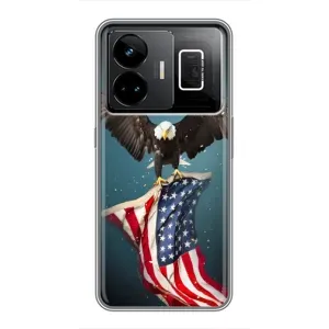 Чехол Флаг USA для Realme GT3 (Орел и флаг)