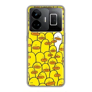 Силиконовый бампер с картинкой животных для Realme GT3 (Особенный)