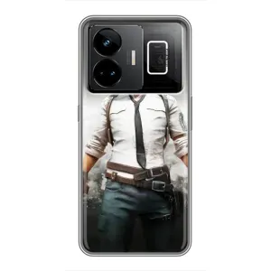Силиконовый чехол с картинкой "Герой Pubg" на Realme GT3 (Пабг)