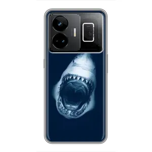 Силиконовый бампер с картинкой животных для Realme GT3 (Пасть Акулы)
