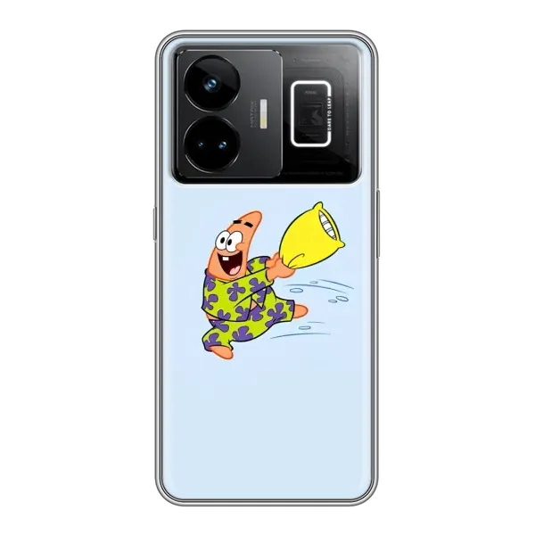 Чехол с рисунком «Патрик с подушкой» для Realme GT3 Чехол с рисунком «Патрик с подушкой» для Realme GT3
