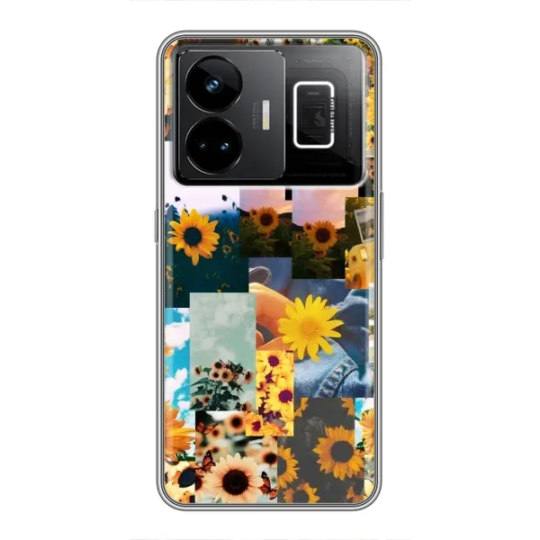 Чехол с рисунком «Подсолнуховый дизайн» для Realme GT3 Чехол с рисунком «Подсолнуховый дизайн» для Realme GT3