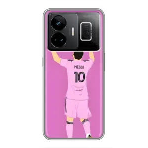 Чехлы Лео Месси в Майами на Realme GT3 (Празднование Месси)