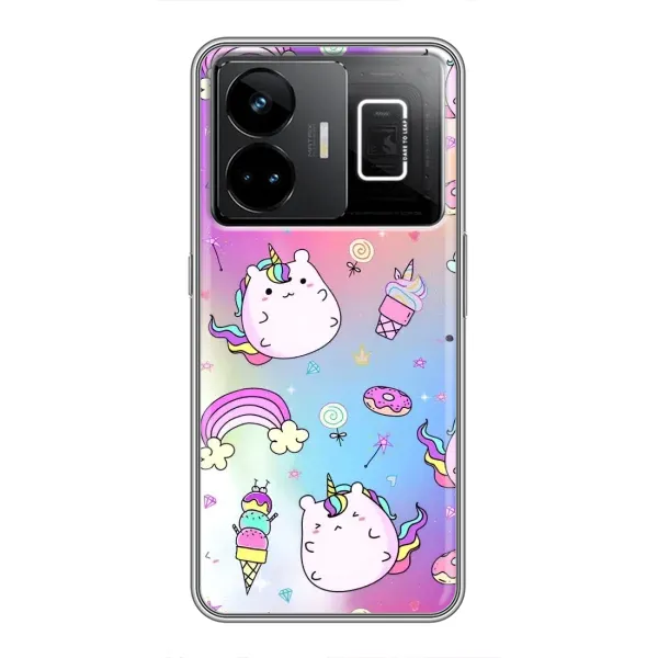 Чехол с рисунком «Радуга и Единорог» для Realme GT3 Чехол с рисунком «Радуга и Единорог» для Realme GT3