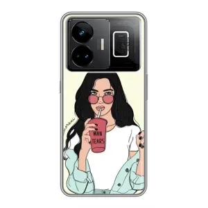 Силіконовый Чохол на Realme GT3 з картинкой Модных девушек (З напоєм)