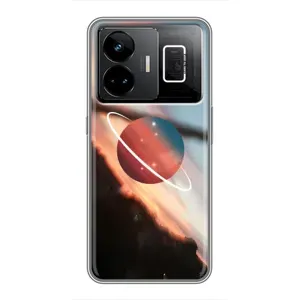Чехол (ТПУ) с планетами на Realme GT3 (Сатурн)