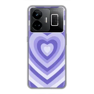 Чохли з тематикою "Маленькі Сердчеки" на Realme GT3 (Серце фіолет)