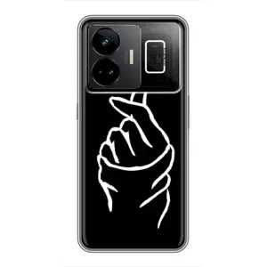 Чохол (Знак сердечка) для Realme GT3 (Сердечко на чорному)