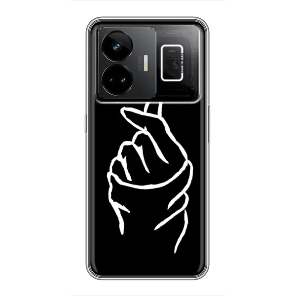Чехол с рисунком «Сердце на черном» для Realme GT3 Чехол с рисунком «Сердце на черном» для Realme GT3