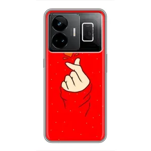 Чохол (Знак сердечка) для Realme GT3 (Сердечко на червоному)