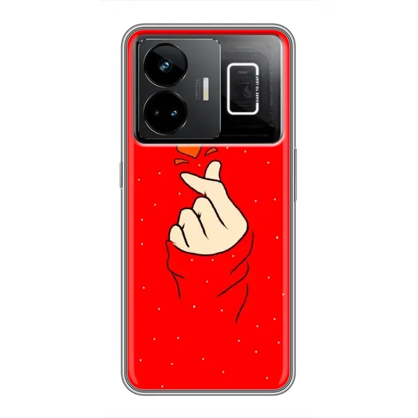 Чехол с рисунком «Сердце на красном» для Realme GT3 Чехол с рисунком «Сердце на красном» для Realme GT3