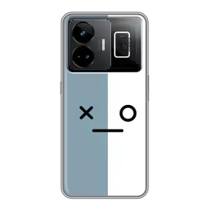 Силиконовые Чехлы (смешные стикеры) для Realme GT3 (Серо-белый)