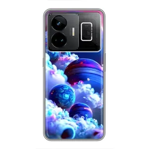 Чехлы КОСМОС для Realme GT3 (Синие планеты)