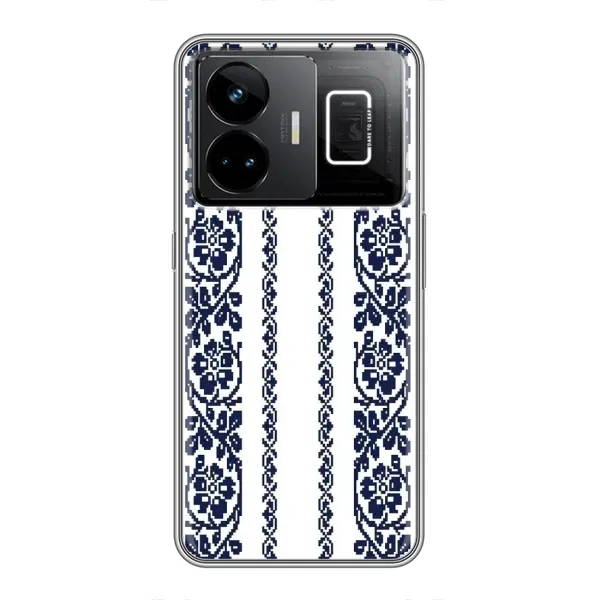 Чехол с рисунком «Синяя вышиванка» для Realme GT3 Чехол с рисунком «Синяя вышиванка» для Realme GT3