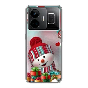 Чохли на Новий Рік Realme GT3 (Сніговик в шапці)