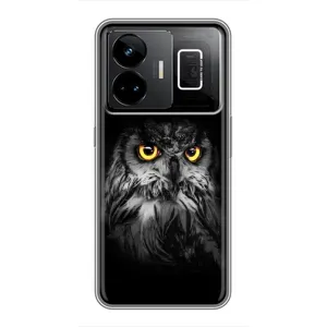 Чехлы с принтом СОВЫ для Realme GT3 (Сова на чёрном)