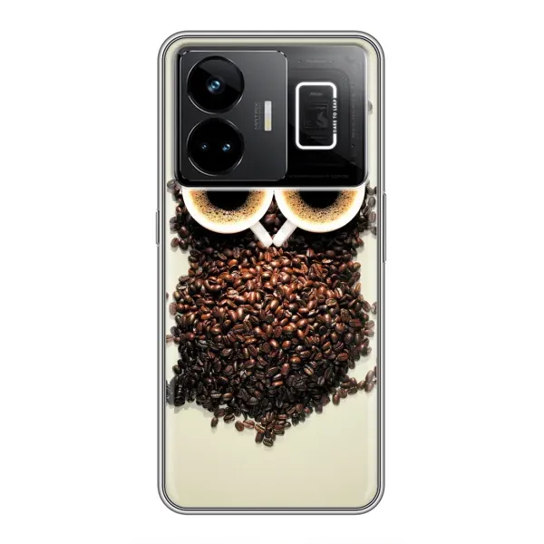 Чехол с рисунком «Сова с зерен кофе» для Realme GT3 Чехол с рисунком «Сова с зерен кофе» для Realme GT3