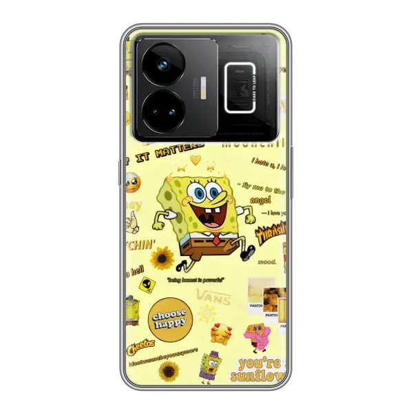 Чехол с рисунком «Спанч Боб бежит» для Realme GT3 Чехол с рисунком «Спанч Боб бежит» для Realme GT3