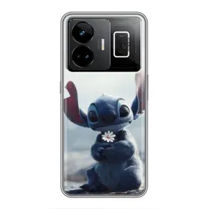 Чехол с рисунком Стич для Realme GT3 (Стич с цветочком)