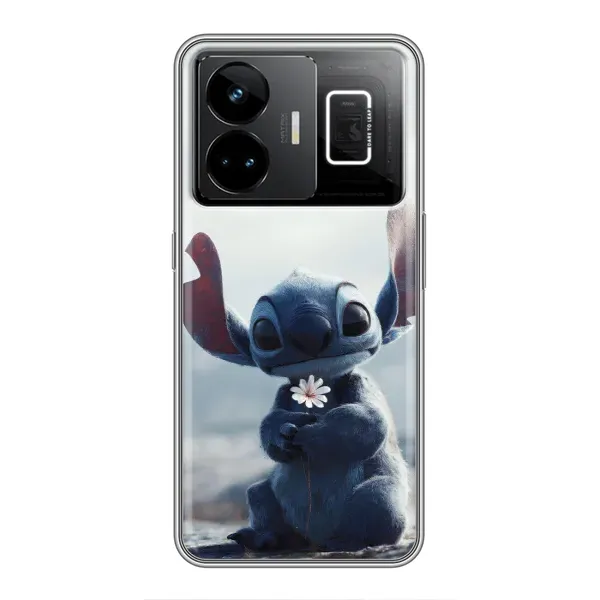 Чехол с рисунком «Стич с цветочком» для Realme GT3 Чехол с рисунком «Стич с цветочком» для Realme GT3