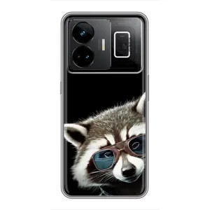 Силиконовый Чехол с Енотами на Realme GT3 (Стильный Енот)