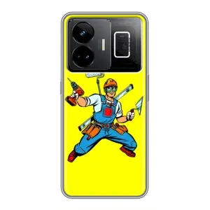 Силиконовый бампер (Работники) на Realme GT3 (Строитель)