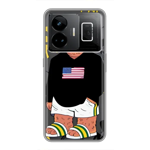 Чехол с рисунком «Teddy USA» для Realme GT3 Чехол с рисунком «Teddy USA» для Realme GT3